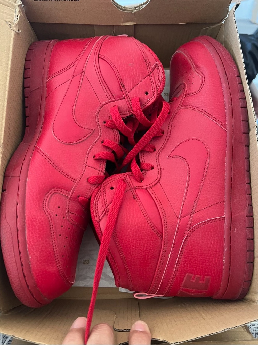 Nike Men's All-Red High-Top Sneakers